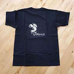T-shirt noir logo OMbreS T-shiet en coton noir imprimé dos logo OMbreS